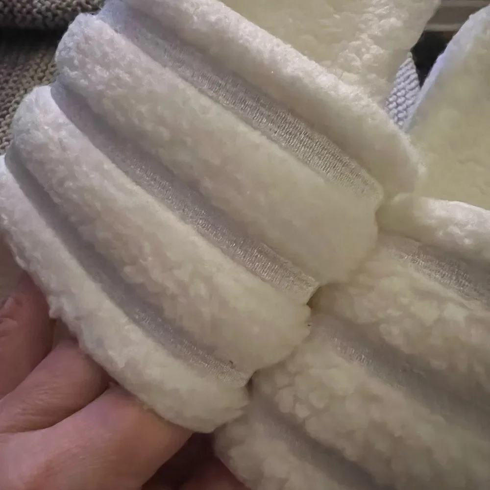 Adidas Adilette Cozy Slide M9/W/10 White On White